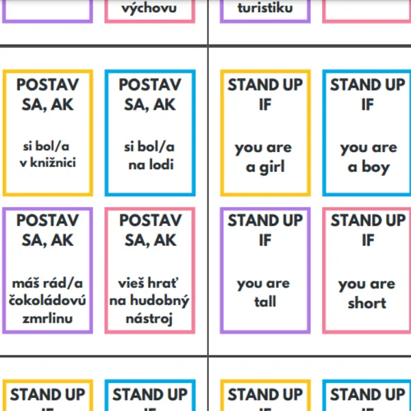 Postav sa ak / Stand up if