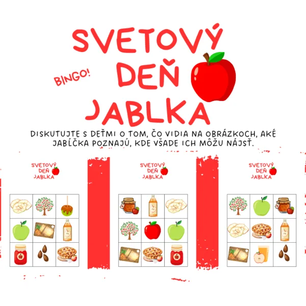 Deň jablka - BINGO! - ovocie, jabĺčko