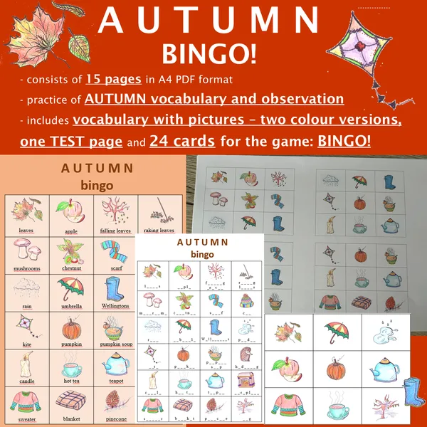 Jeseň / Autumn - bingo