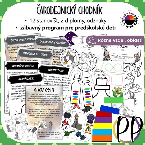 Čarodejnický chodník - 12 stanovíšť pre deti