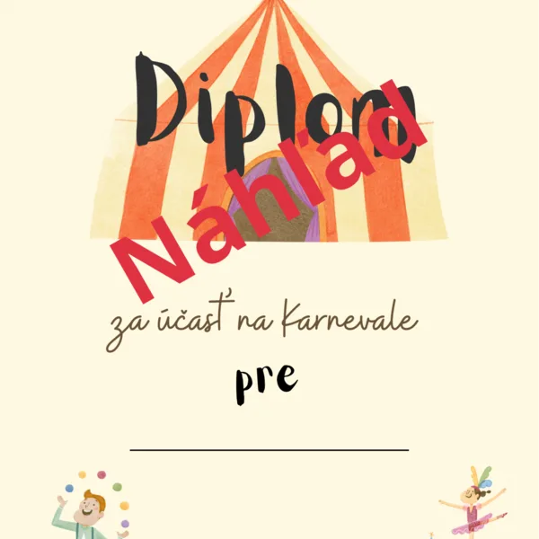 Diplom a girlanda Karneval