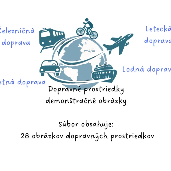 Dopravné prostriedky - demonštračné obrázky