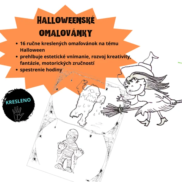 Halloweenské omalovánky