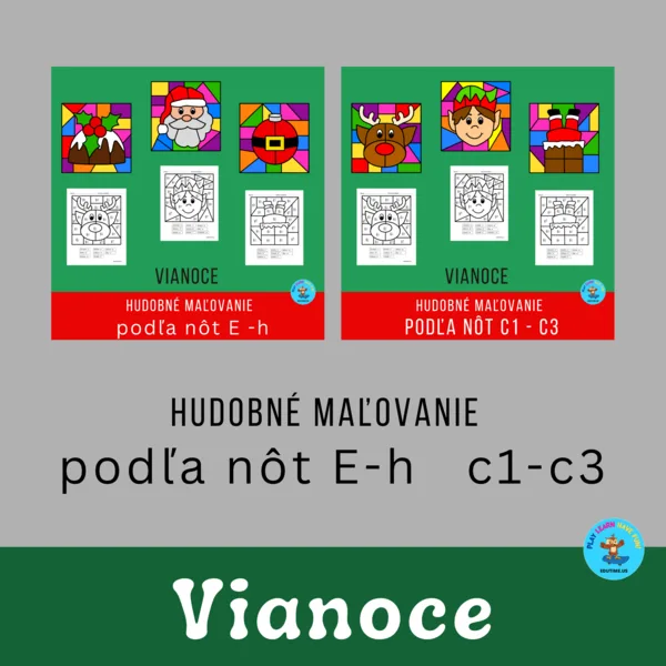 Hudobné maľovanie podľa nôt E-c3 - Vianoce