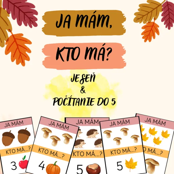Ja mám, kto má - počítanie do 5 (jeseň)