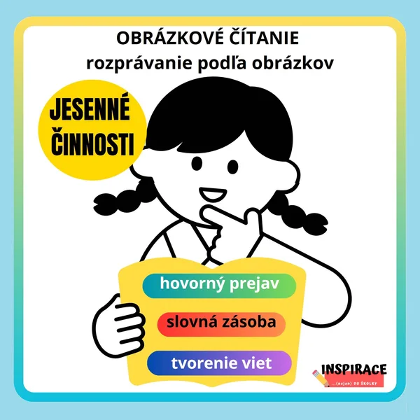 Obrázkové čítanie - jesenné činnosti