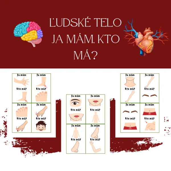 Ľudské telo a jeho časti, moje telo, zmysly - Ja mám, kto má? 