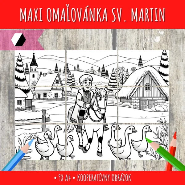 Kooperatívna maxiomaľovánka na svätého Martina