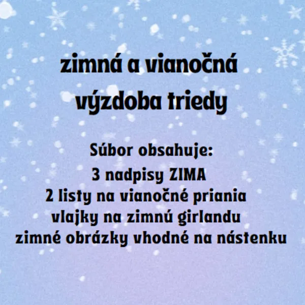 Zimná výzdoba triedy