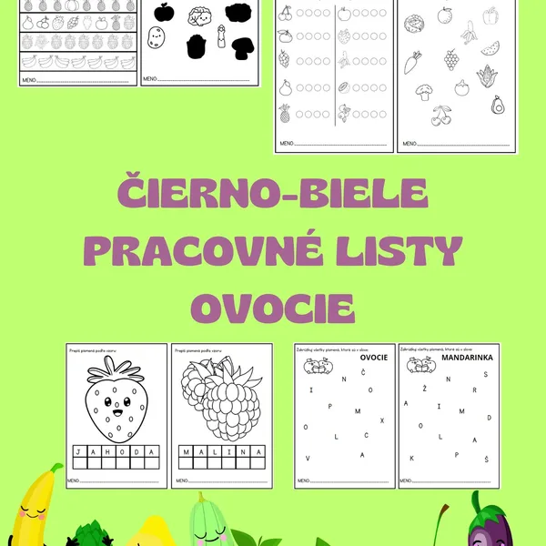 Pracovné listy ovocie