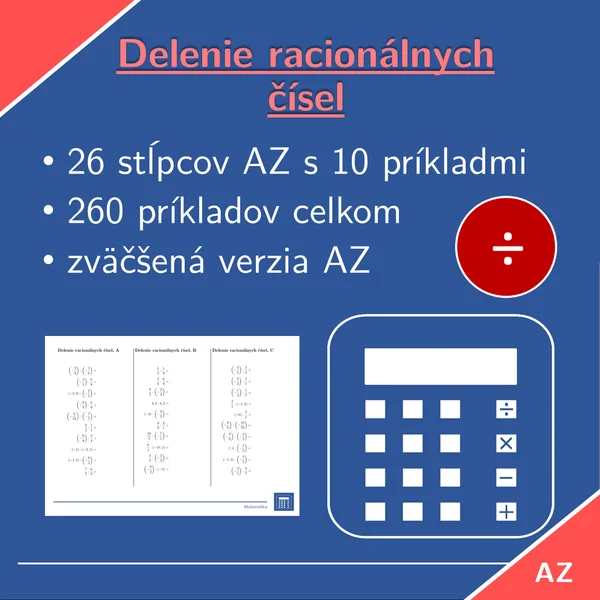Delenie racionálnych čísel | matematika | 26 stĺpcov 