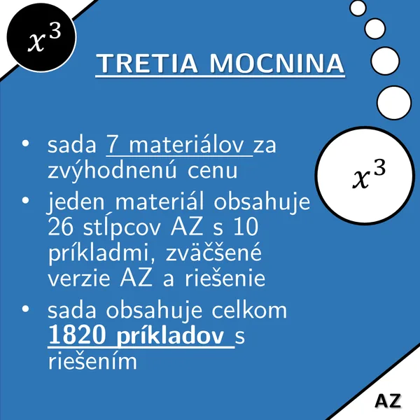 Tretia mocnina | matematika | zvýhodnená sada