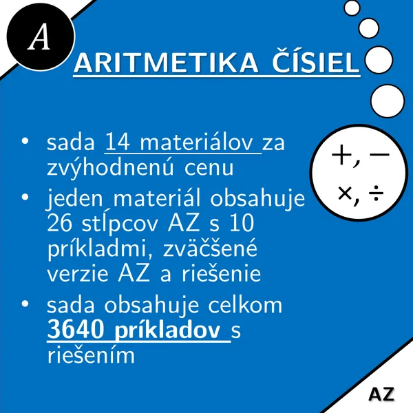 Aritmetika | matematika | zvýhodnená sada