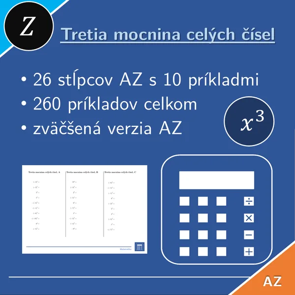Tretia mocnina celých čísel | matematika | 26 stĺpcov 