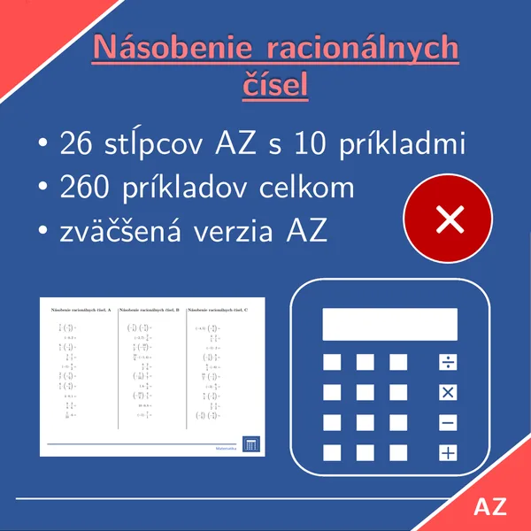 Násobenie racionálnych čísel | matematika | 26 stĺpcov 