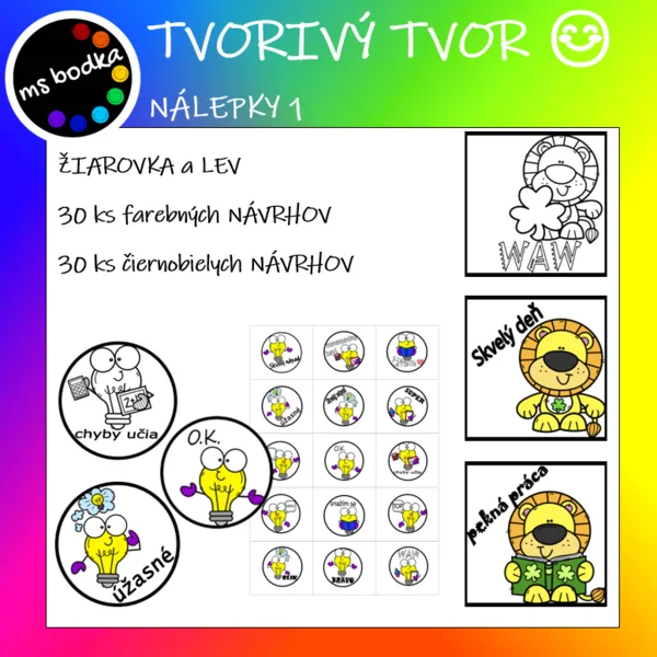 Nálepky 1 TVORIVÝ TVOR :-)