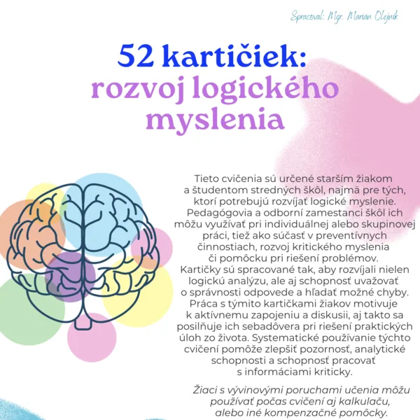 52 kartičiek - rozvoj logického myslenia