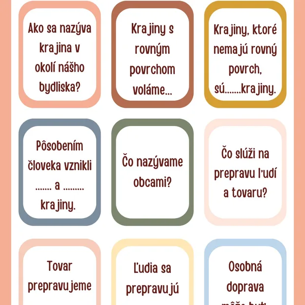 Opakovanie Vlastiveda