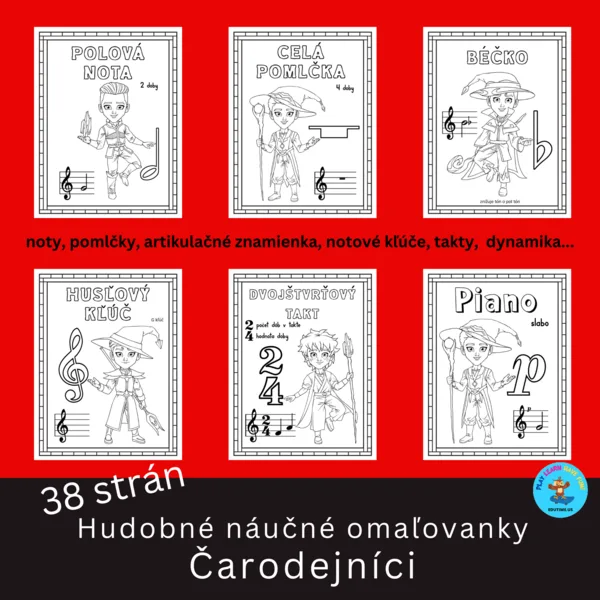 Hudobné náučné omaľovanky - Čarodejníci