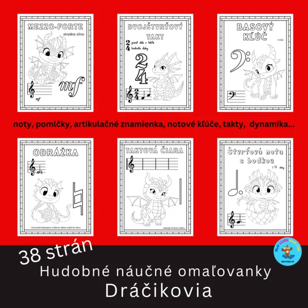 Hudobné náučné omaľovanky - Dráčikovia