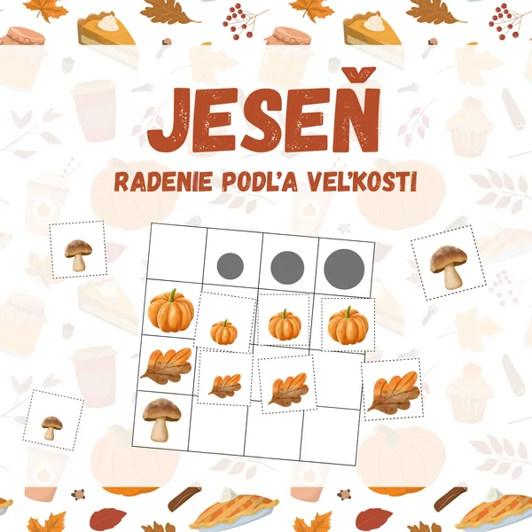 JESEŇ - radenie poďla veľkosti