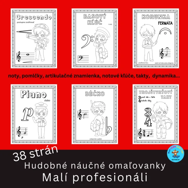 Hudobné náučné omaľovanky - Malí profesionáli