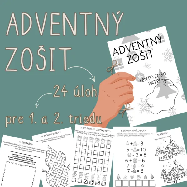 Adventný zošit (čiernobiela tlač)