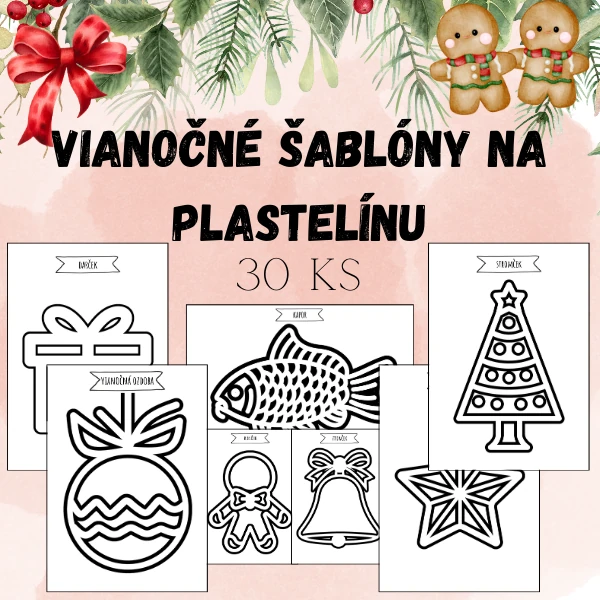 Šablóny na plastelínu - Vianoce