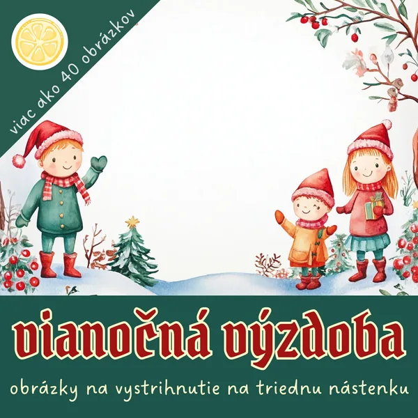 Vianočná výzdoba triedy – dekorácie na nástenku