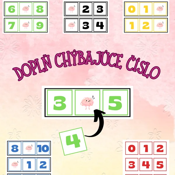 Doplň chýbajúce číslo