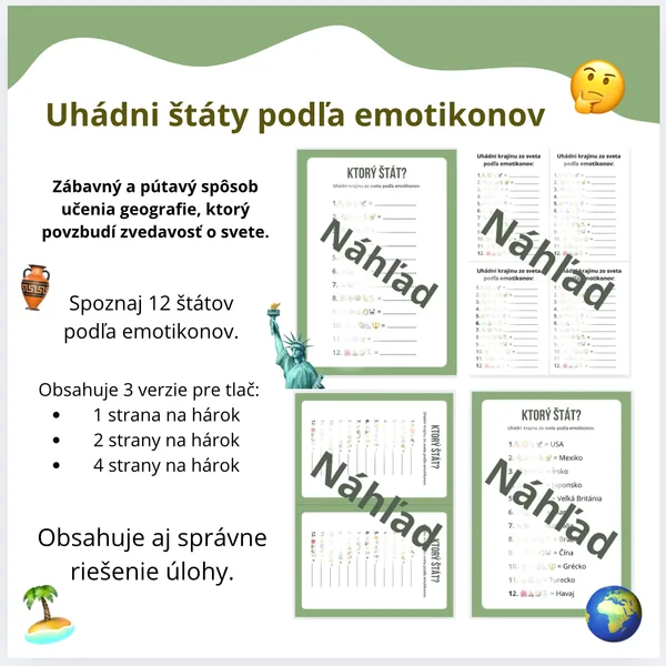 Uhádni štáty podľa emotikonov