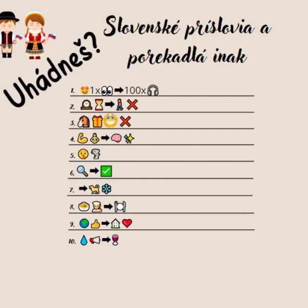 Slovenské príslovia a porekadlá inak