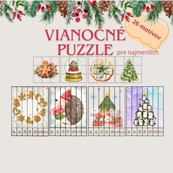 Vianočné puzzle pre najmenších