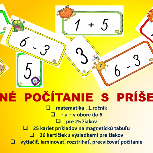 ZÁBAVNÉ POČÍTANIE S PRÍŠERKAMI do 6
