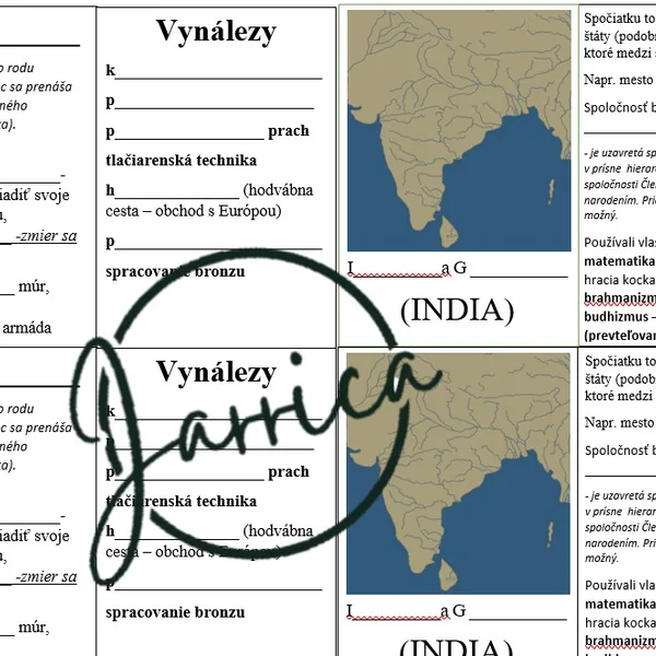 Orientálne civilizácie: Mezopotámia, Egypt, Čína, India
