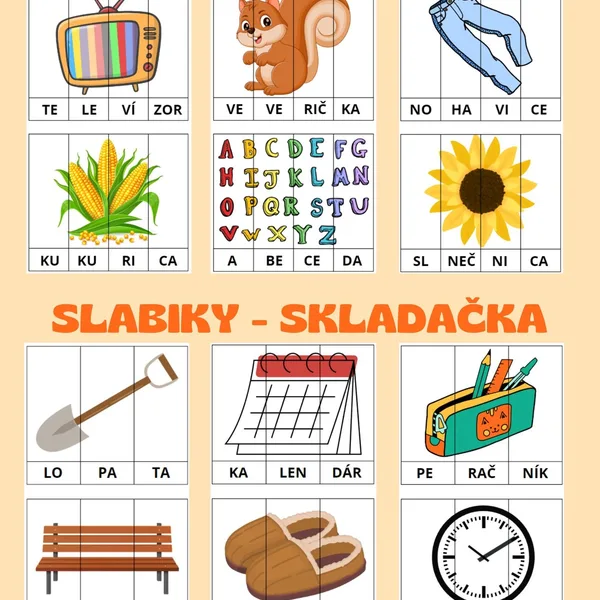 Slabiky - skladačka