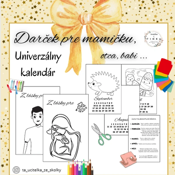 Darček nielen na Vianoce - KALENDÁR NA DOTVORENIE