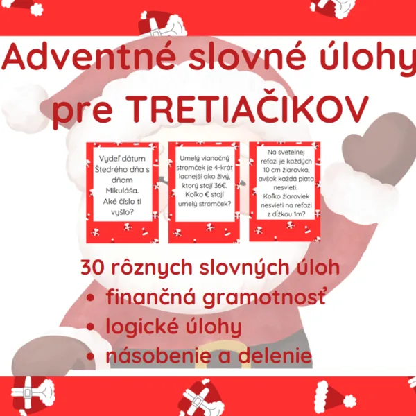 Adventné slovné úlohy 3. ročník