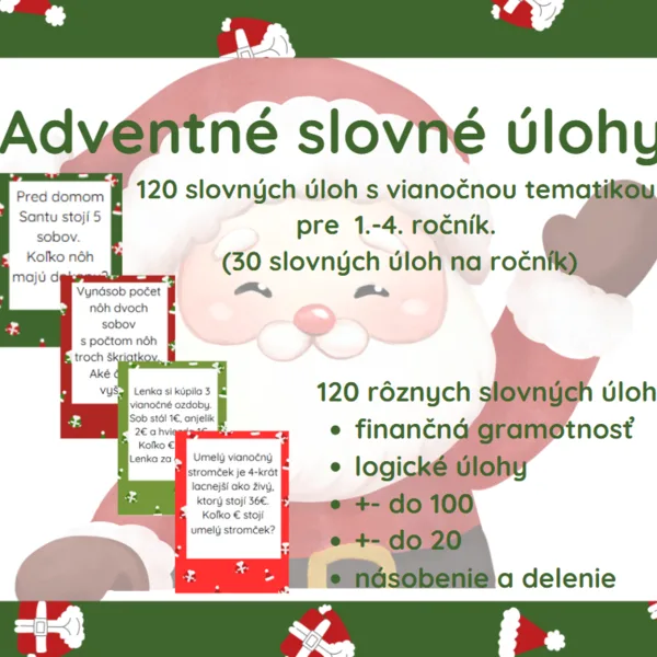 Vianočné slovné úlohy 