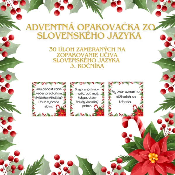 Adventná opakovačka 3. ročník
