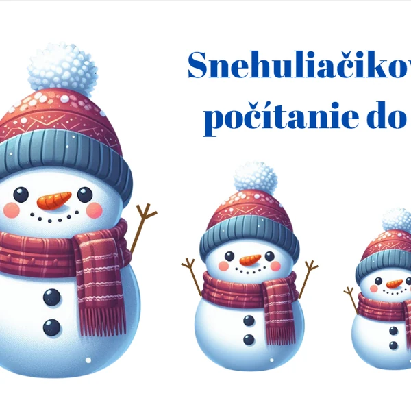 Snehuliačikové počítanie do 8