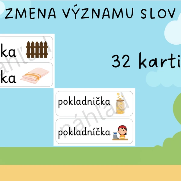 Zmena významu slov - kartičky