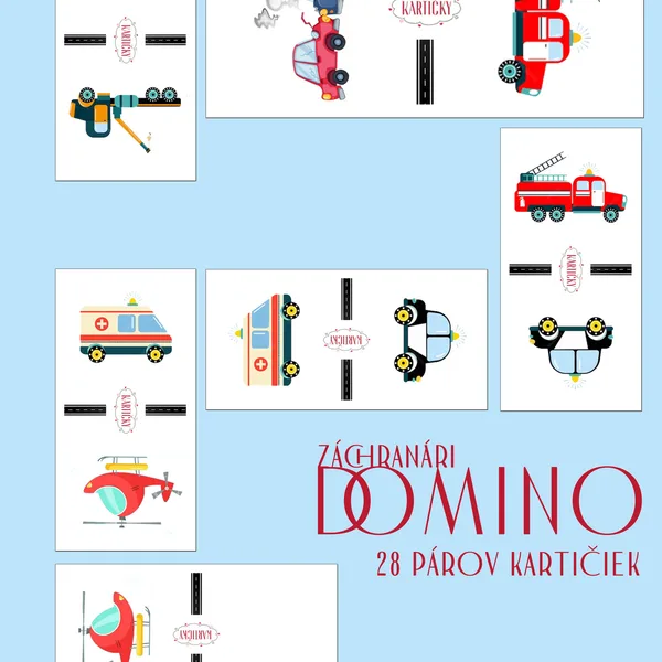DOMINO ZÁCHRANÁRI - KARTIČKYPREDETIČKY
