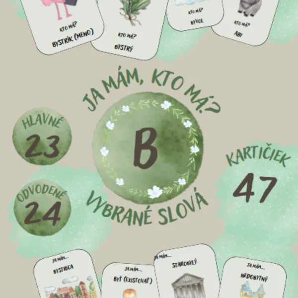 Vybrané slová po B - Ja mám, kto má?
