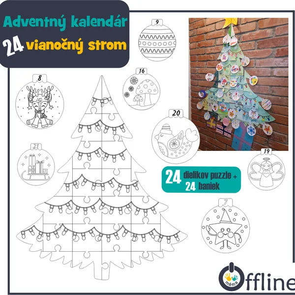Adventný kalendár-Vianočný strom