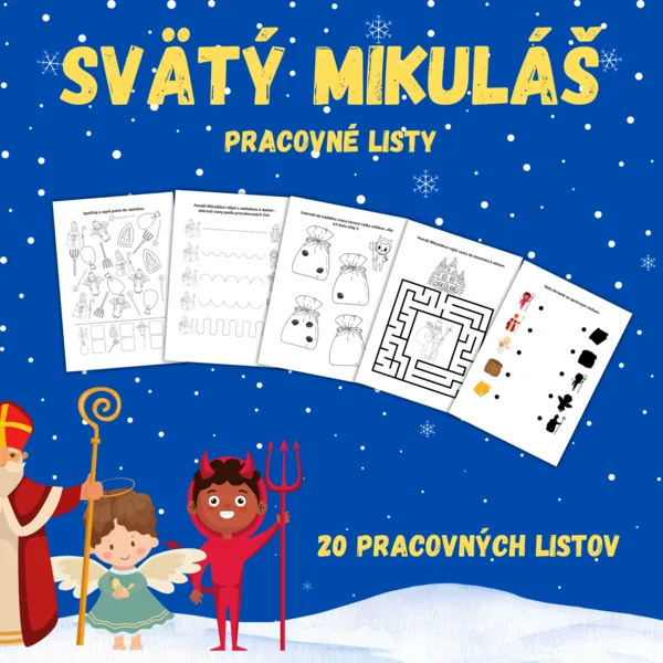 Svätý Mikuláš - pracovné listy