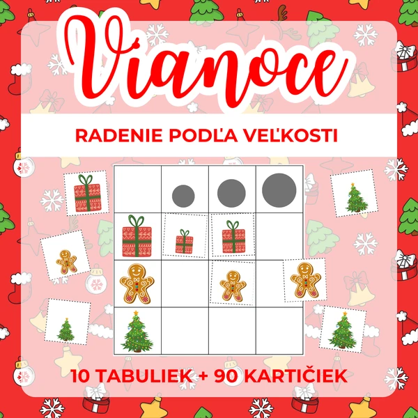 VIANOCE - radenie podľa veľkosti