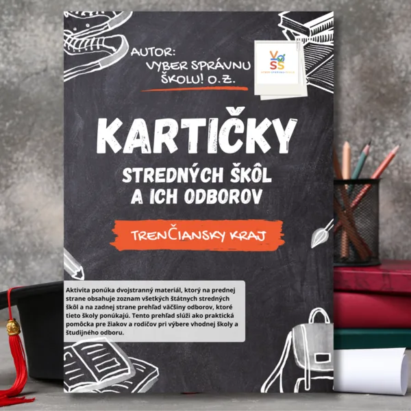 Pomôcka - "Kartičky stredných škôl a ich odborov v Trenčianskom kraji"