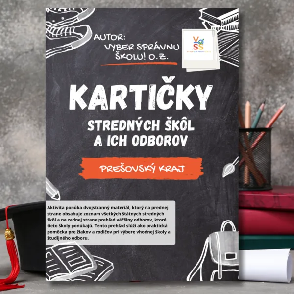 Pomôcka - "Kartičky stredných škôl a ich odborov v Prešovskom kraji"