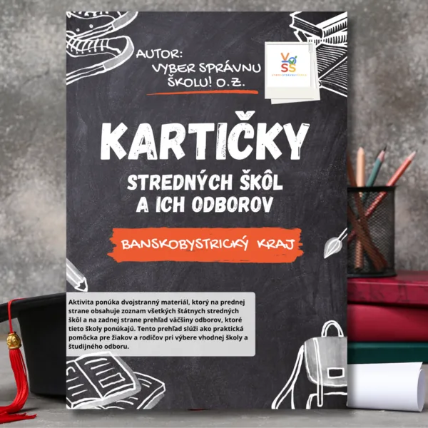 Pomôcka - "Kartičky stredných škôl a ich odborov v Banskobystrickom kraji"